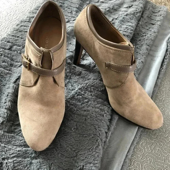 Franco Sarto Sabelle Ankle Stiletto Suede Booties - Picture 2 of 12